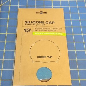 Arena Junior 6-12 Years Old Silicone Swim Cap New In Sealed Package